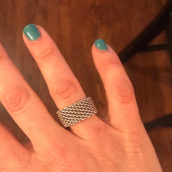Tiffany & Co. Jewelry - Tiffany and Company mesh ring size 7